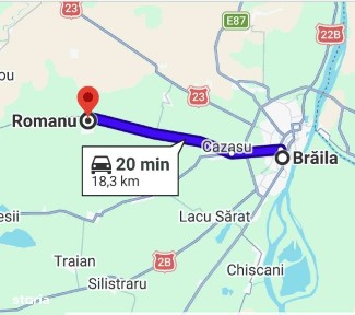 De Vanzare Casă cu 3 camere, curte mare și,Localitatea Romanu,Brăila