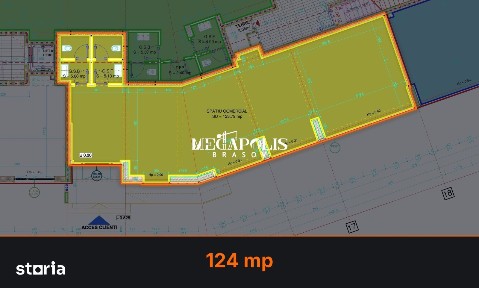 Spațiu comercial 124 mp | Calea București | Noua | Braşov