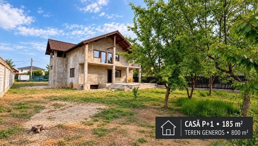 Casă P+1 Pitesti Mărăcineni - 185 mp, teren 800 mp, terasă 36 mp, la 5 min de Mall Vivo