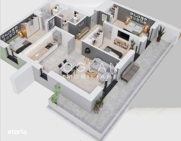 Ap. 4 cam. 93,18mp+Terasa+1 Boxa cadou! Calitate Premium! Zona N-V Sib