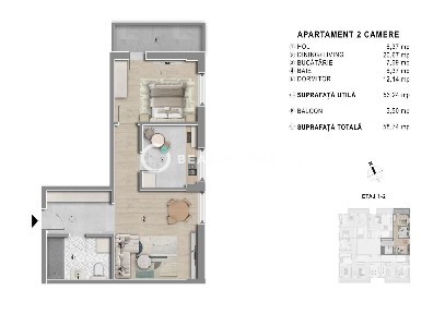 0% comision | 2 camere spatios | Bloc boutique | Popesti Leordeni