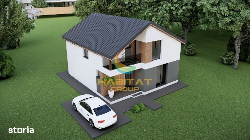 Casă Individuală Modernă P+M - 4 Camere, Teren Generos 414 mp, Beci