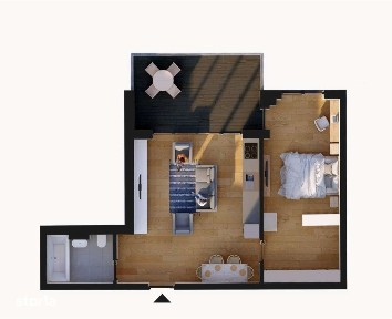 Apartament cu doua camere la cheie 52mp, terasa 14mp, imobil NZeb