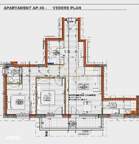 Apartament spatios 71 mp, 3 camere, 2 bai, bloc nou, zona Cetatii