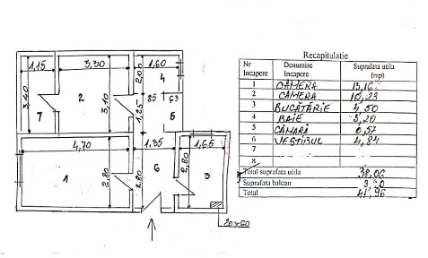 Apartament cu 2 camere decomandate în Micro 39B - 52.000 euro