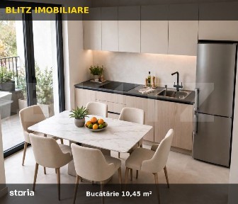Apartament modern cu 1 camera si terasa generoasa, in Rediu