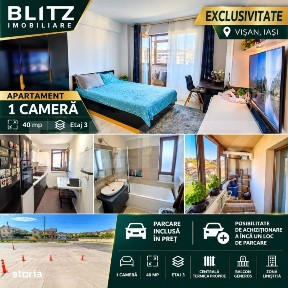 Apartament 1 camera, 36.10 mp, zona Visan, Exclusivitate