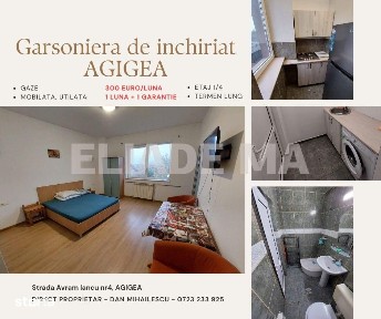 Inchiriez garsoniera si apartament in Agigea centru
