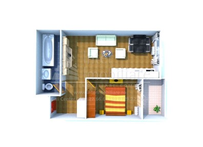 Penny Market Valea Adanca apartament cu 2 camere open space Cod:152004
