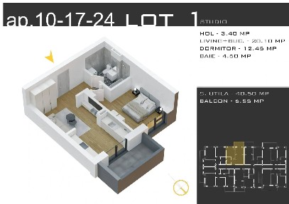 Apartament 2 camere și balcon Metrou Nicolae Teclu Titan Sector 3