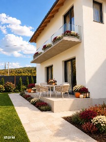 Casă modernă cu etaj, 150 mp, teren 500 mp, gard și curte nivelată