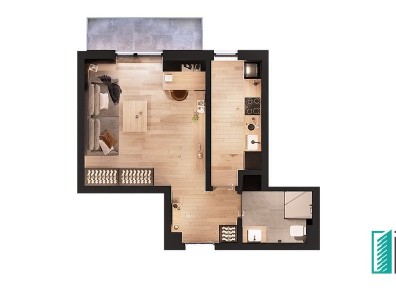 Apartament 1 camera Mega Image Visan, intabulat, 37 mp, et3 Cod:163519