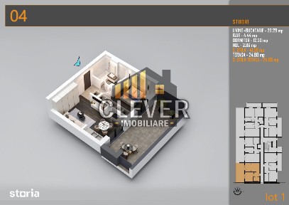 Apartament 2 cam Modern cu Terasă de 26 mp în Zona Pallady