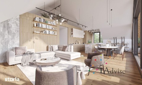 Penthouse premium cu Living de 100 mp, înălțime de 5,9 m și panoramă s