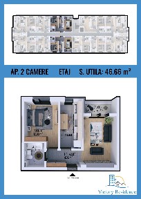 Pret promotional ! 2 camere, Victory Residence, Militari, Rezervelor 65, Predare la cheie