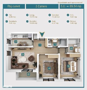 Apartament 3 camere de vanzare Militari Chiajna Ilie Petre 16, com 0