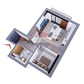 Apartament nou 2 camere 44.5 mp + terasă 6.8 mp 74.252 € TVA INCLUS