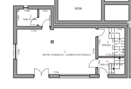 Spatiu comercial 58 mp alimentatie publica Calea Dumbravii