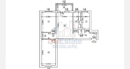 Alexandru cel Bun Apartament 3 camere etaj intermediar