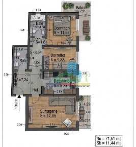 Apartament 3 camere, Piața Unirii, parcare + mansardă