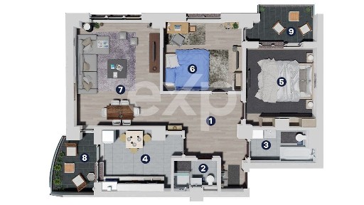 Apartament cu 3 camere in Pitesti, etajul 9/12 - loc de parcare incl