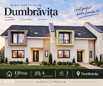 Casă Insiruita - Dumbravita | 4 dormitoare | 3 bai | 120mp utili
