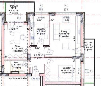 APARTAMENT 3 Camere decomandat 2 balcoane